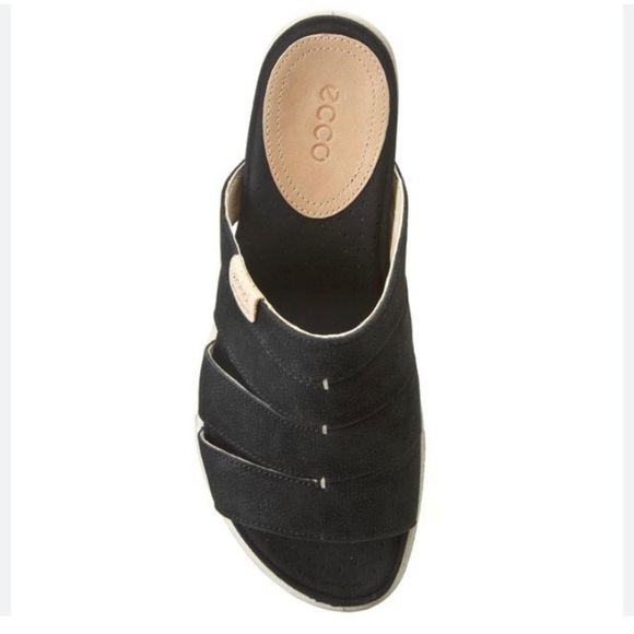 Ecco Demara Sandals black slides size 39 - Picture 1 of 8